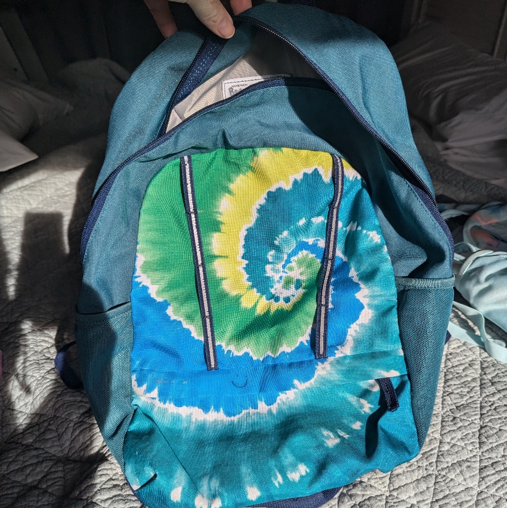 Land's End tie dye backpack